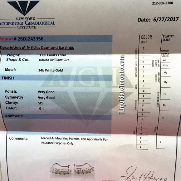 1.80CTW Natural Diamond Huggie Earrings in White Gold. 12 Diamonds at 15pts Each - Picture 9 of 11